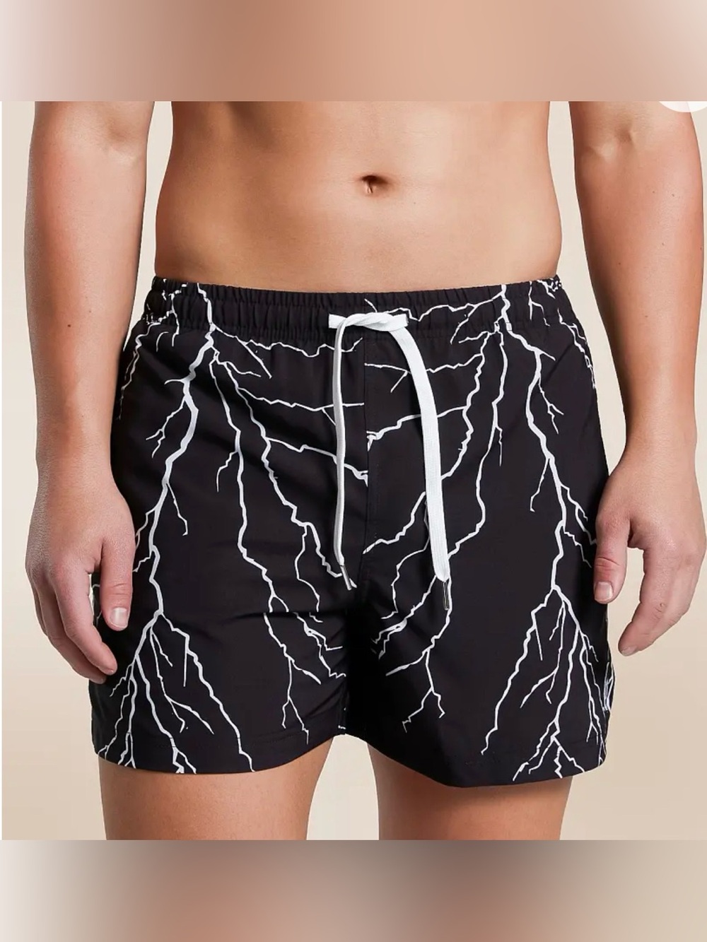 Cove Lightning Bolt Black Hybrid Shorts 32” NEW $45